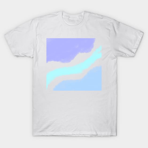 Blue pink purple watercolor abstract art T-Shirt by Artistic_st